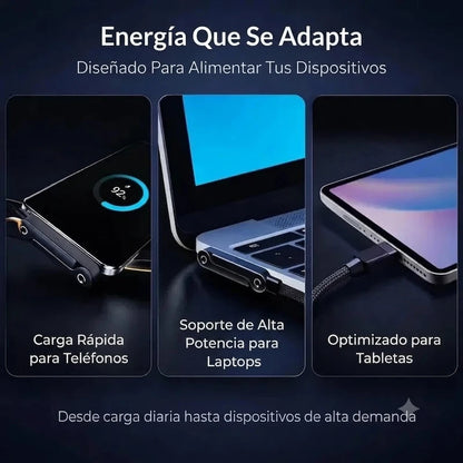 Cable cargador-USB tipo C con Soporte Invisible 2 en 1