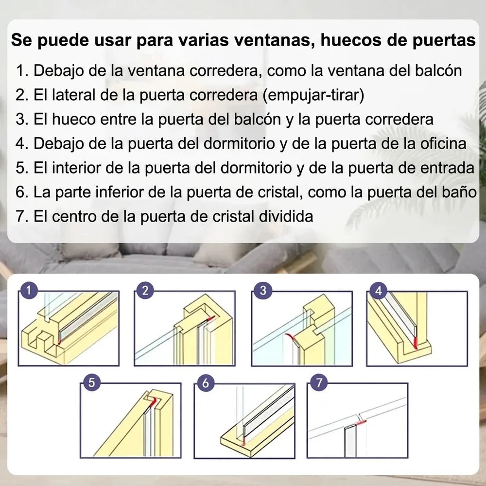 Burlete Adhesivo Aislante Puertas Ventanas