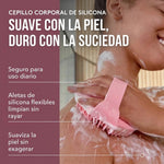 DermaClean - Esponja corporal antimicrobiana de silicona